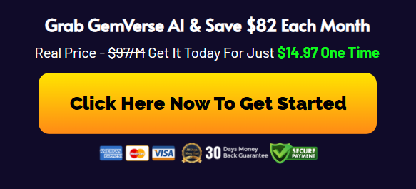 GemVerse AI pricing and upgrade funnel overview"