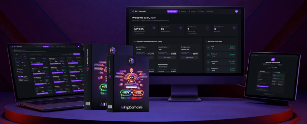 AIFlipDomains  dashboard overview